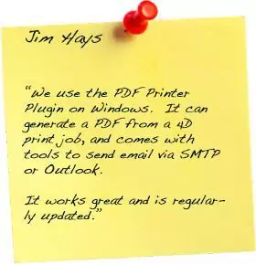 Jim Hays Reference for 4D PDF plugin