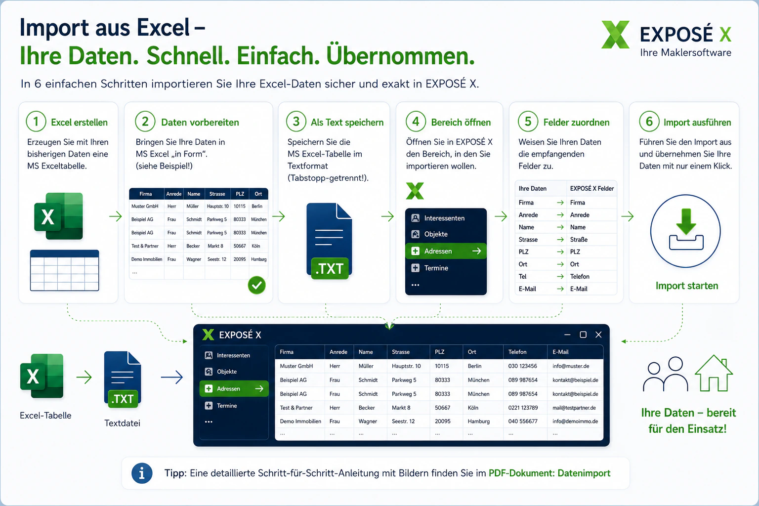 Daten aus Excel importieren