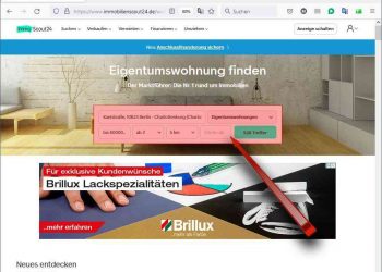Suche bei Immobilienscout24 für den Objekt Import