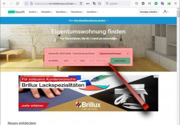 Suche bei Immobilienscout24 für den Objekt Import