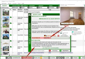 Import einer Immobilienscout24 ID für den Objekt Import