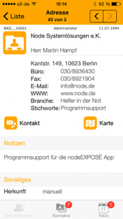 iOS Adress-Detail