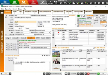 Eingabe der Adressen