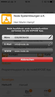 iOS Kontaktfunktion