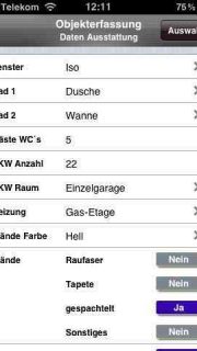 iOS Objekterfassung Detail