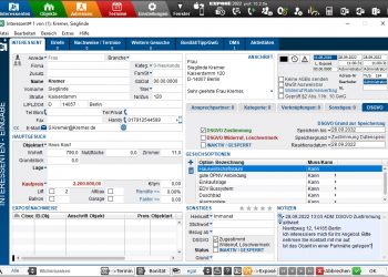 Interessenten-Eingabe-Maske